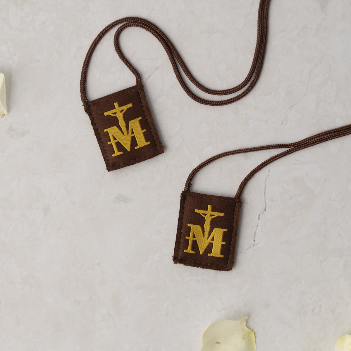 Marian Crucifix | Premium Brown Scapular