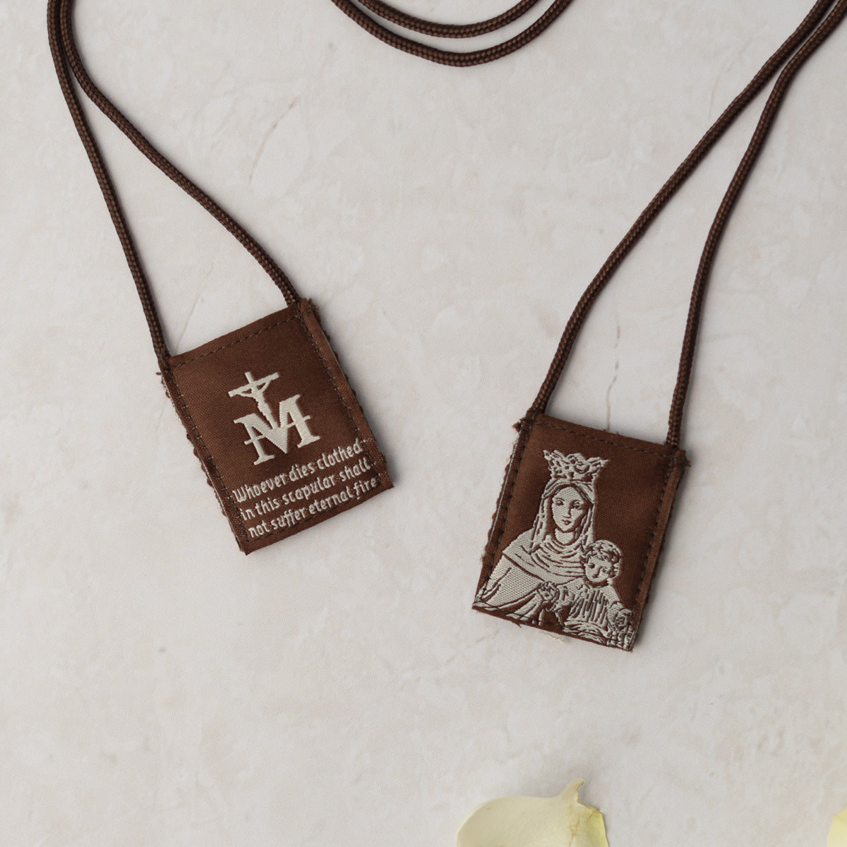OLMC Promise | Our Lady of Mt. Carmel Premium Brown Scapular