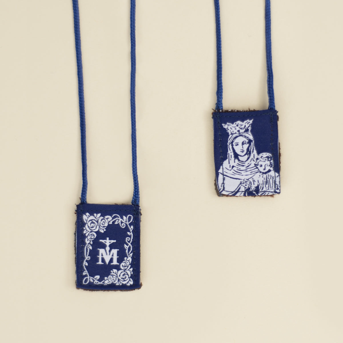 OLMC White Rose | Our Lady of Mt. Carmel Premium Brown Scapular