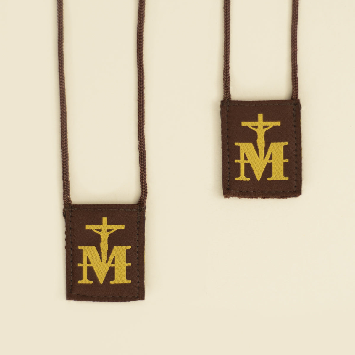 Marian Crucifix | Premium Brown Scapular