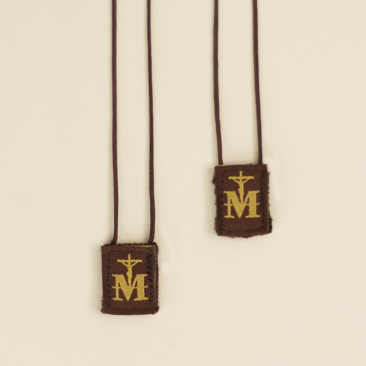 Marian Crucifix Mini | Premium Brown Scapular