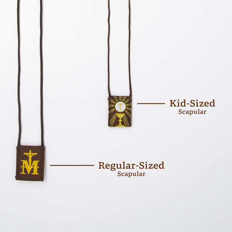 Kid's Eucharist | Premium Brown Scapular