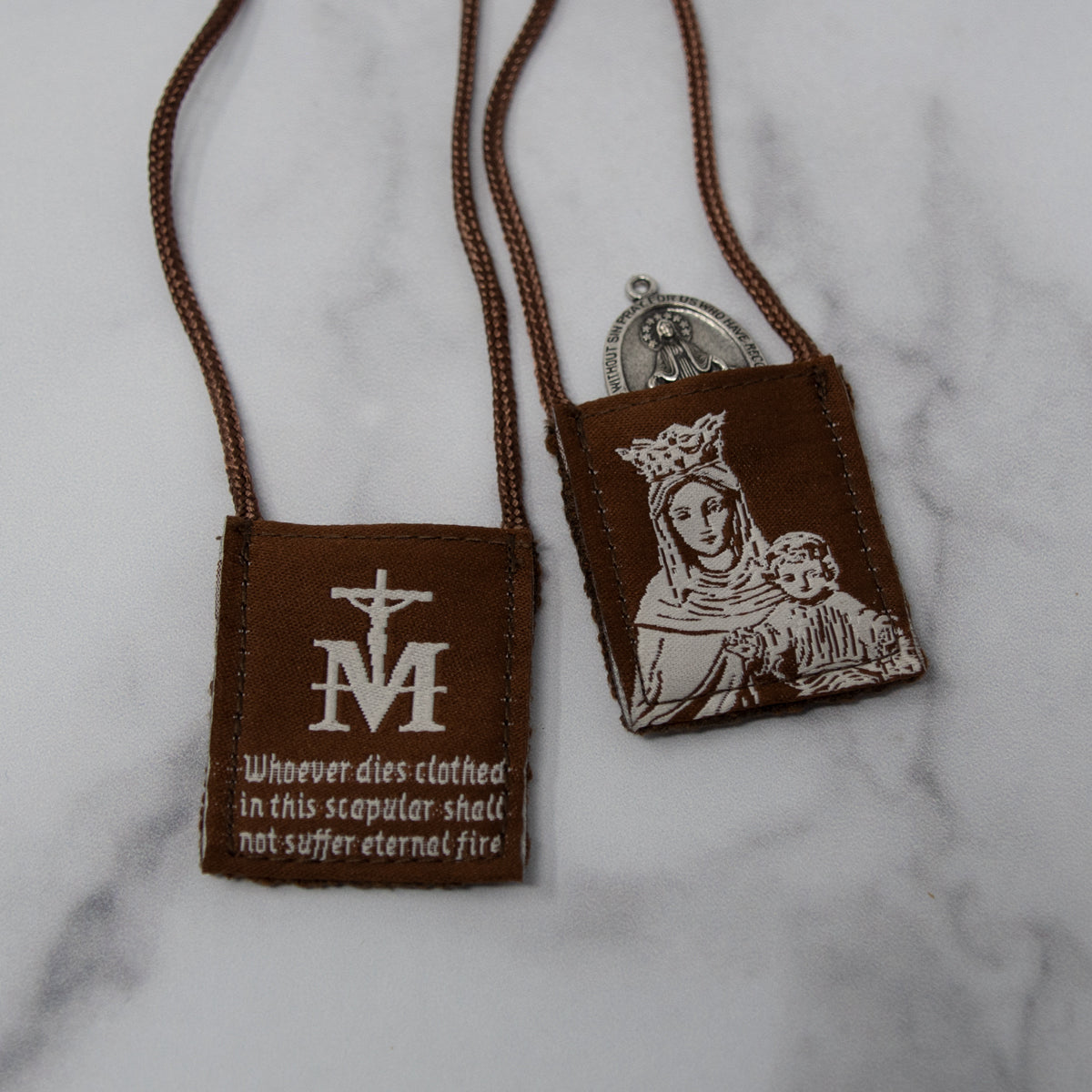 OLMC Promise | Our Lady of Mt. Carmel Premium Brown Scapular