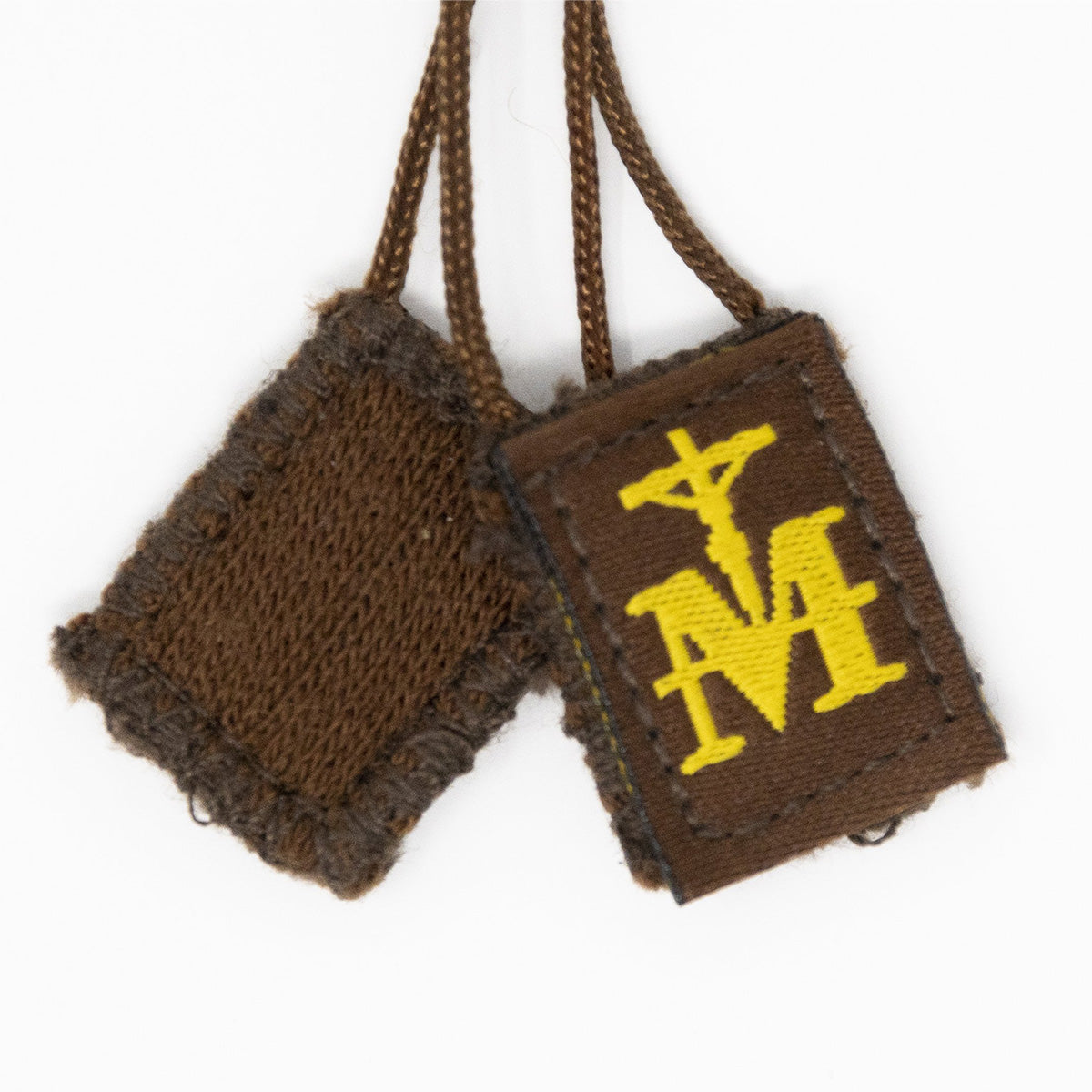Marian Crucifix Mini | Premium Brown Scapular